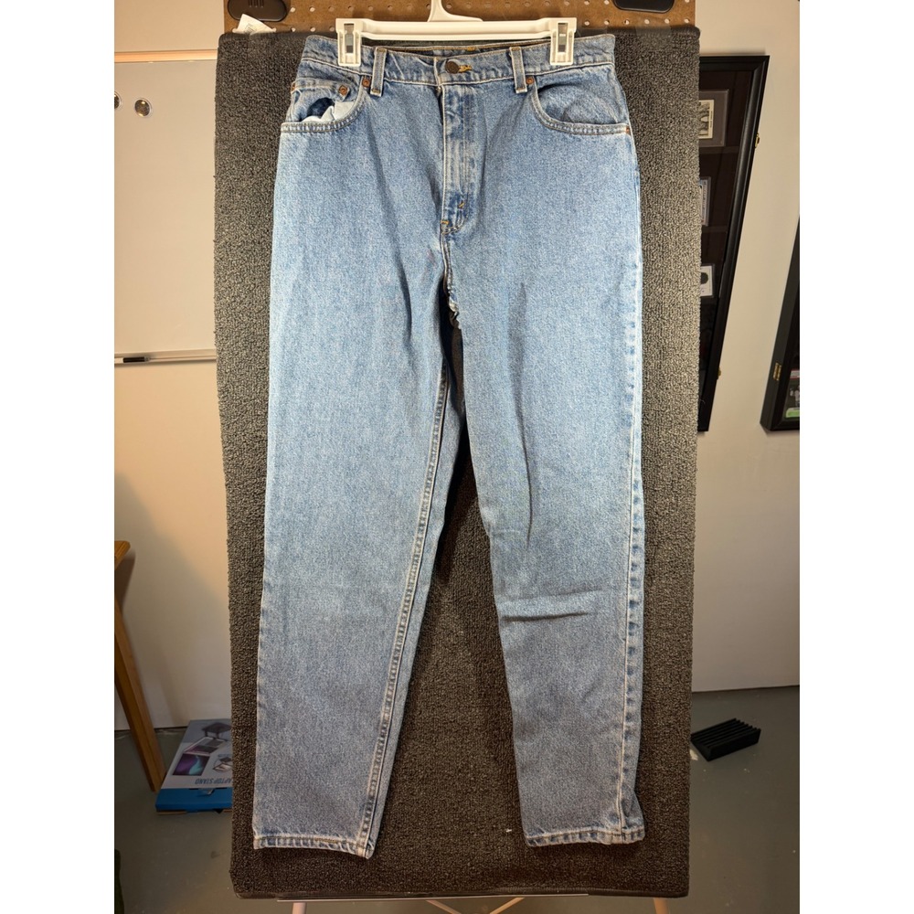 Levis 551 Relaxed Fit Tapered Leg Jeans Womens 12 Med Blue Vintage USA Made